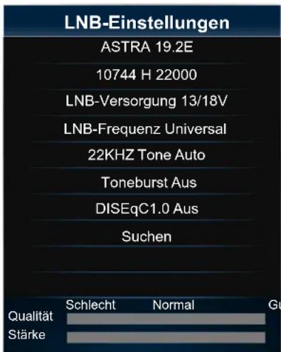 HISENSE LHD32K360WSEU - Die Einstellung des Satelliten - 2