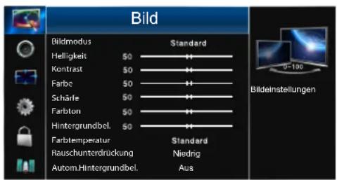 HISENSE LHD32K160WSEU - Benutzung des Bild Menus - 1