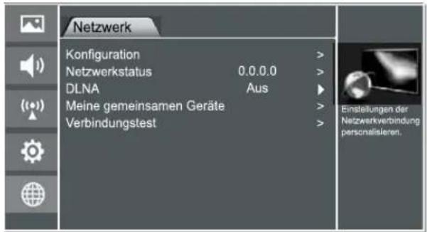 HISENSE LHD32K166WSEU - Funktionen im Netzwerkmenü - 1