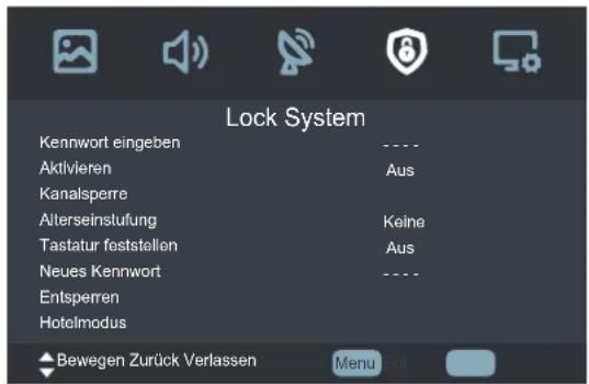 HISENSE LHD32D50TS - Systemsperremenü - 1