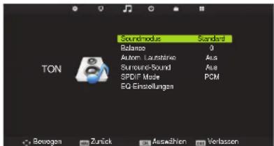 HISENSE LHD32D33SEU - Tonmenü - 1