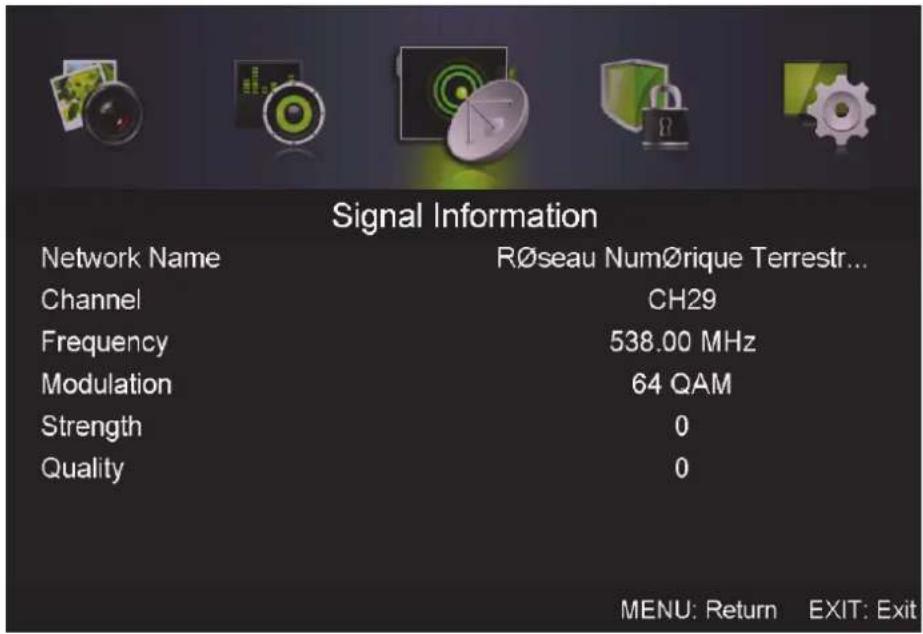 Odys Concept Line 16 Pro - Signalinformation (nur im DVT Modus): - 1