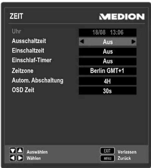 MEDION MD 30800 LIFE P15180 - Menü ZEIT - 1