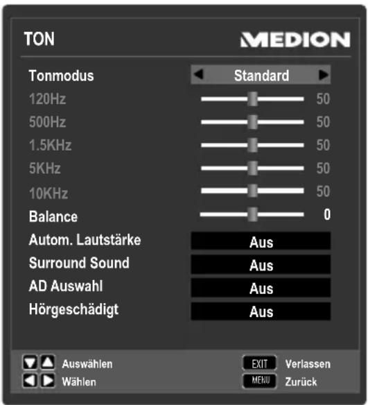 MEDION MD 30800 LIFE P15180 - Menü TON - 1