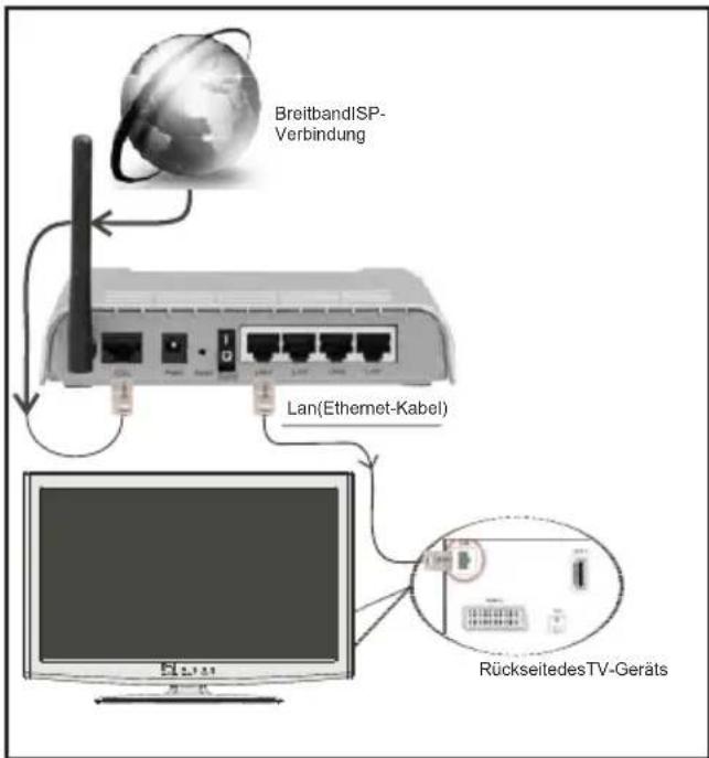 DUAL DLED 32RW185 - Anschluss an ein kabelgebundenes Netzwerk - 1