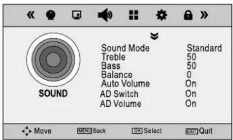 DUAL 3270-LED - SOUND MENU: - 2