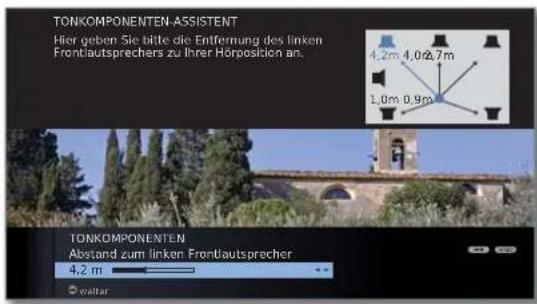 LOEWE ART 46 LED 200 - OK Weiter zur Einstellung Abstand zu linkem Frontlautsprecher. - 1