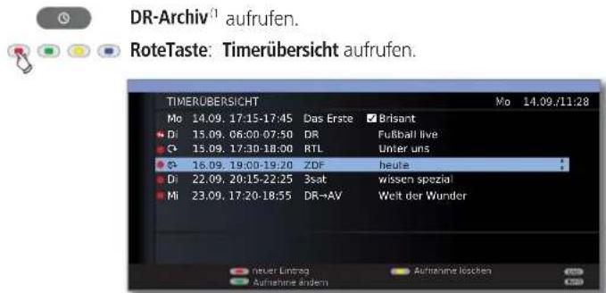 LOEWE ART 46 LED 200 - Timer über die Timerübersicht programmieren - 1