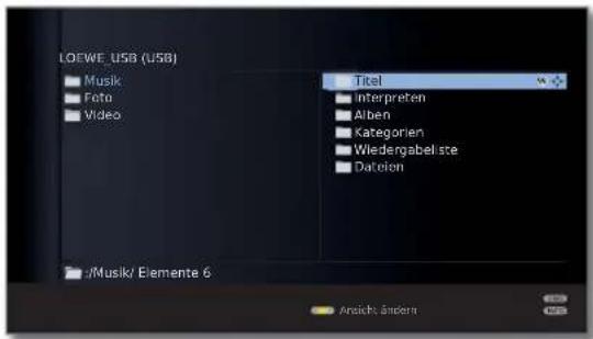 LOEWE ART 46 LED 200 - Generelle Navigation in der Medienübersicht - 4