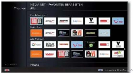 LOEWE ART 46 LED 200 - MediaNet-Favoritenbearbeiten - 2