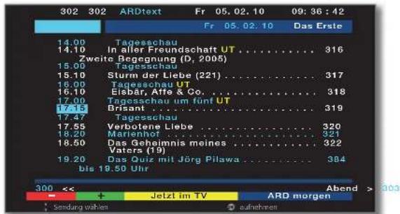 LOEWE ART 46 LED 200 - Timer-Aufnahme über Teletext programmieren - 5