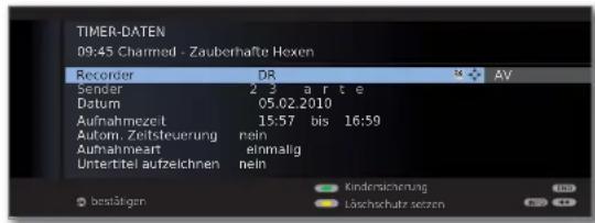 LOEWE ART 46 LED 200 - Timer-Aufnahme über EPG programmieren - 5