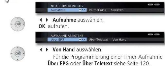 LOEWE ART 46 LED 200 - Neuer Eintrag: Timer-Aufnahme von Hand programmieren - 1