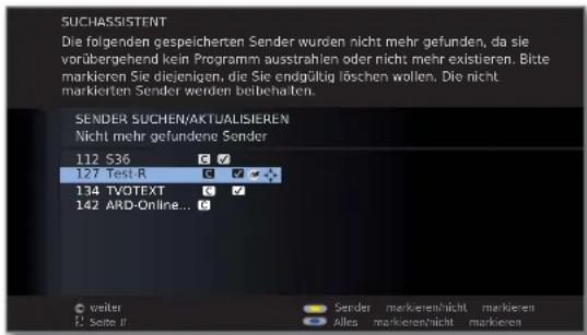 LOEWE ART 46 LED 200 - Sender suchen/aktualisieren – Behandlung von neuen und nicht mehr gefundenen Sendern - 4