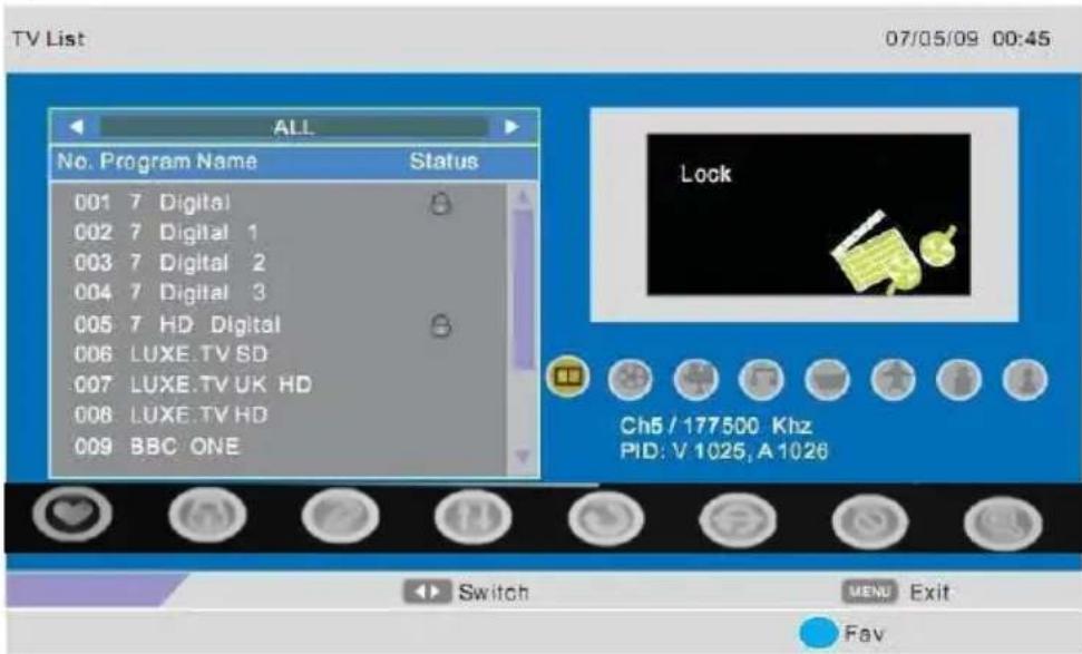Reflexion LFD 2200 - Favoritenliste erstellen - 2