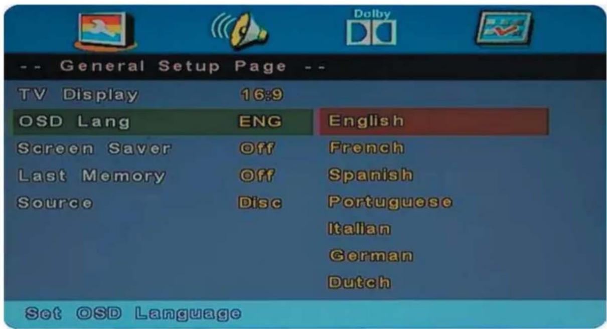 Reflexion LDD2750 - b. OSD-Sprache - 1