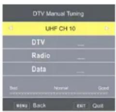 CMX LED 8324F Lucani - Manuelle DTV-Suche - 1