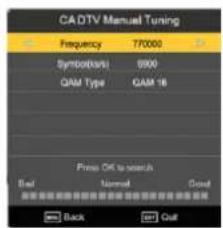 CMX LED 8324F Lucani - Manuelle DVB-C Suche - 1