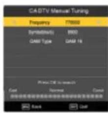 CMX 8422F Lucani - Manuelle DVB-9 Suche - 1