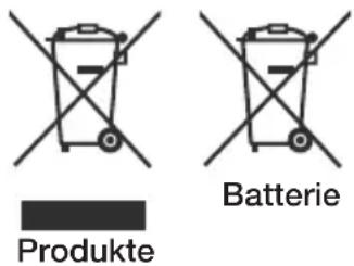 PEAQ PTV554803I - Benutzerinformationen zur Entsorgung von Altegeräten und Batterien - 1