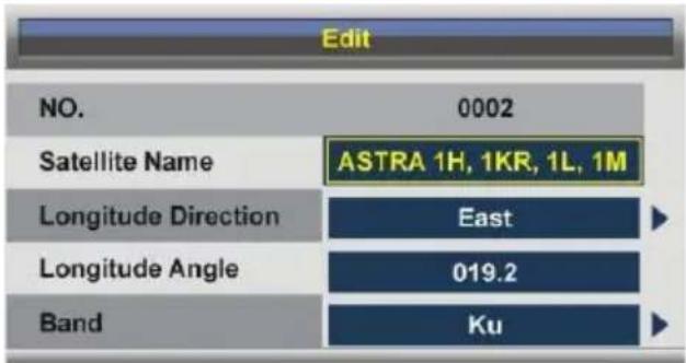 Jay-Tech 2042TT-DVB-T2 - Wenn die Spalte „Satellite“ (Satellit) (links) hervorgehoben ist: - 1