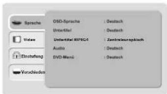 Terris LEDTV 2234 - DVD SETUP-MENÜ - 1