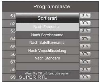 Terris LED TV 2943 - Satelliten-Programme sortieren - 1