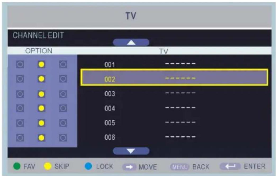 Jay-Tech LED TV JTC 19 - CHANNEL EDIT (Sender bearbeiten) - 1