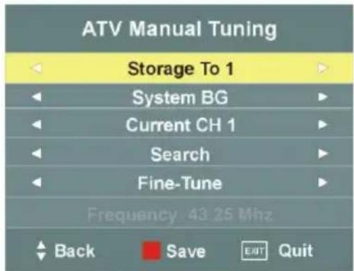 Jay-Tech LED TV 832 - ATV Manual Tuning (Manuelle ATV-Einstellung) - 1