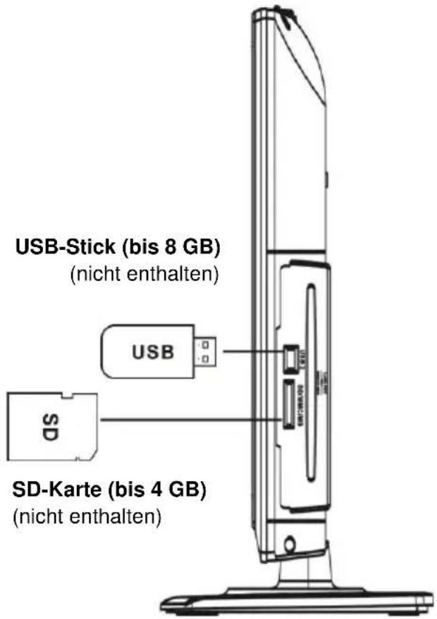 Jay-Tech LED TV 821D - USB 2- und Speicherkartenverbindung (DVD-Modus) - 1