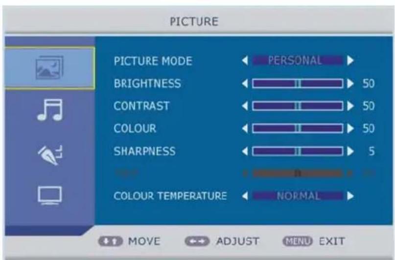 Jay-Tech LED TV 818 - PICTURE MODE (Bildmodus) - 1
