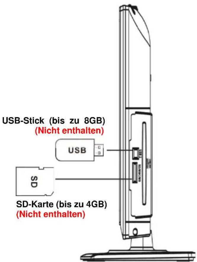 Jay-Tech LED TV 824D - USB 2- und Speicherkartenverbindung (DVD-Modus) - 1