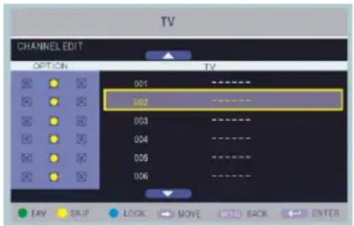 Jay-Tech LED TV 824D - CHANNEL EDIT (Sender bearbeiten) - 1