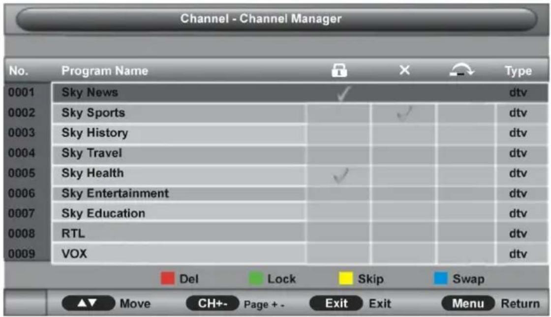 Jay-Tech LED TV JTC 32C FHD - Channel Management (Senderverwaltung) - 1