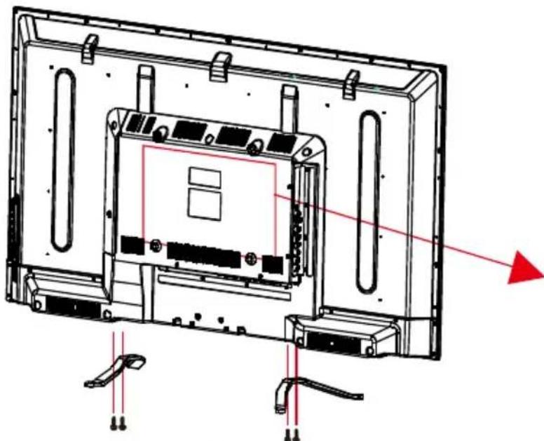 Jay-Tech LED TV JTC 40TT - TV-STÄNDER INSTALLIEREN / ENTFERNEN - 1