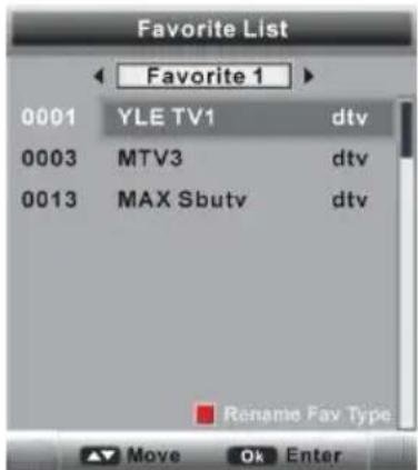 Jay-Tech LED TV JTC 3055TT - LIEBLINGSSENDERLISTE - 1