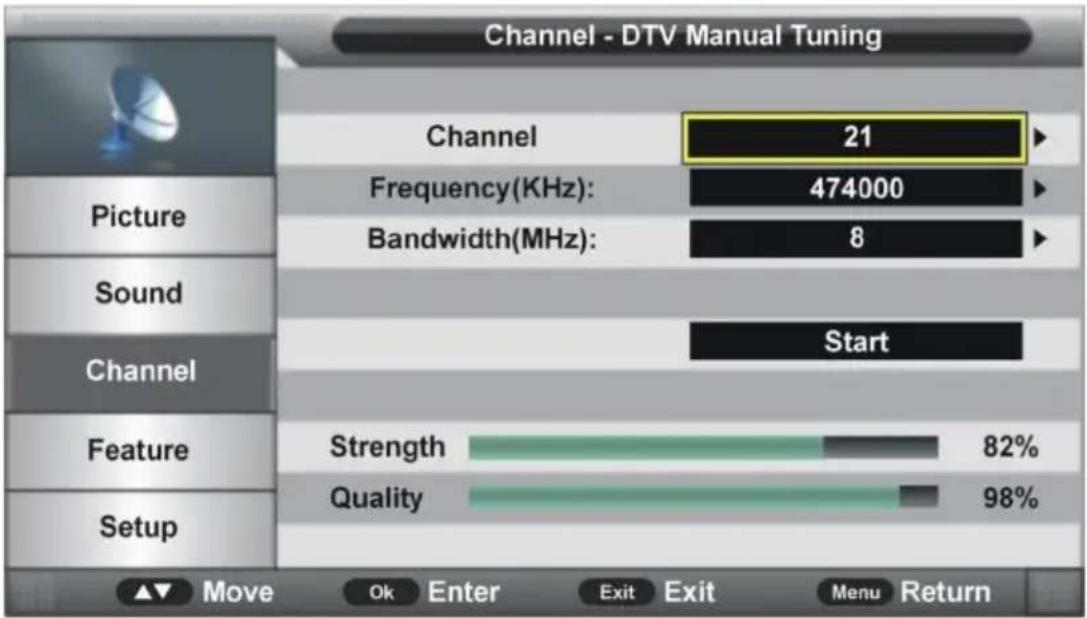 Jay-Tech LED TV JTC 3050C - DTV Manual Search (DTV manuelle Suche) - 1