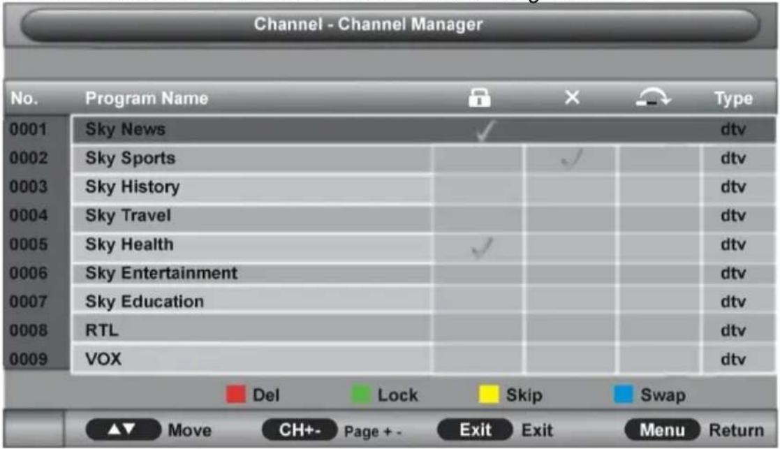 Jay-Tech LED TV JTC 2040C - Channel Management (Senderverwaltung) - 1