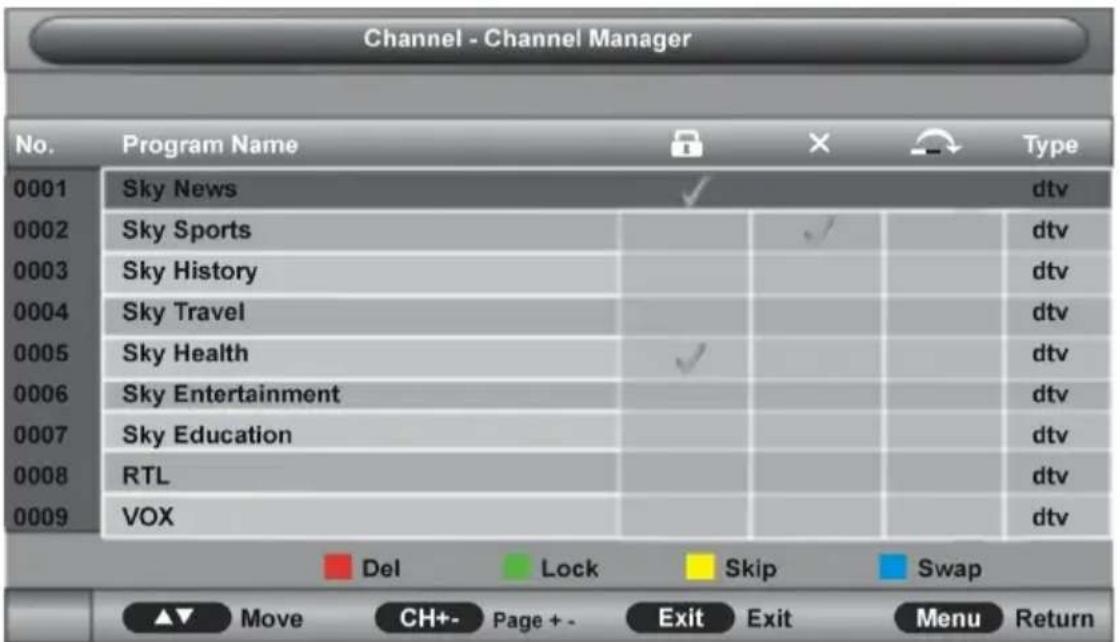 Jay-Tech LED TV JTC 2024D - Channel Management (Senderverwaltung) - 1