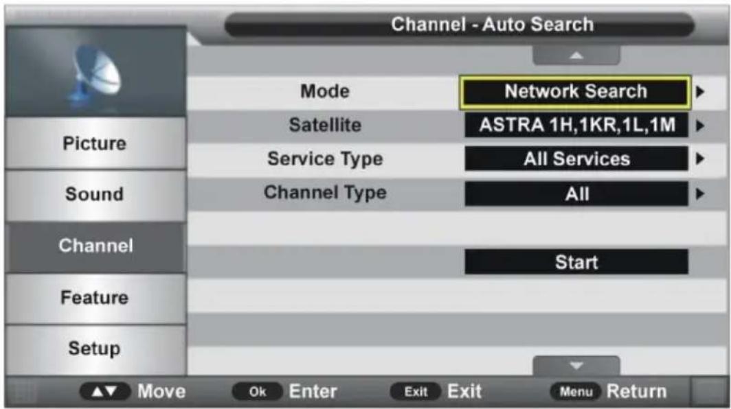 Jay-Tech LED TV 840CTS - Wenn TV Connection (TV-Verbindung) Satellite (Satellit) ist: - 1
