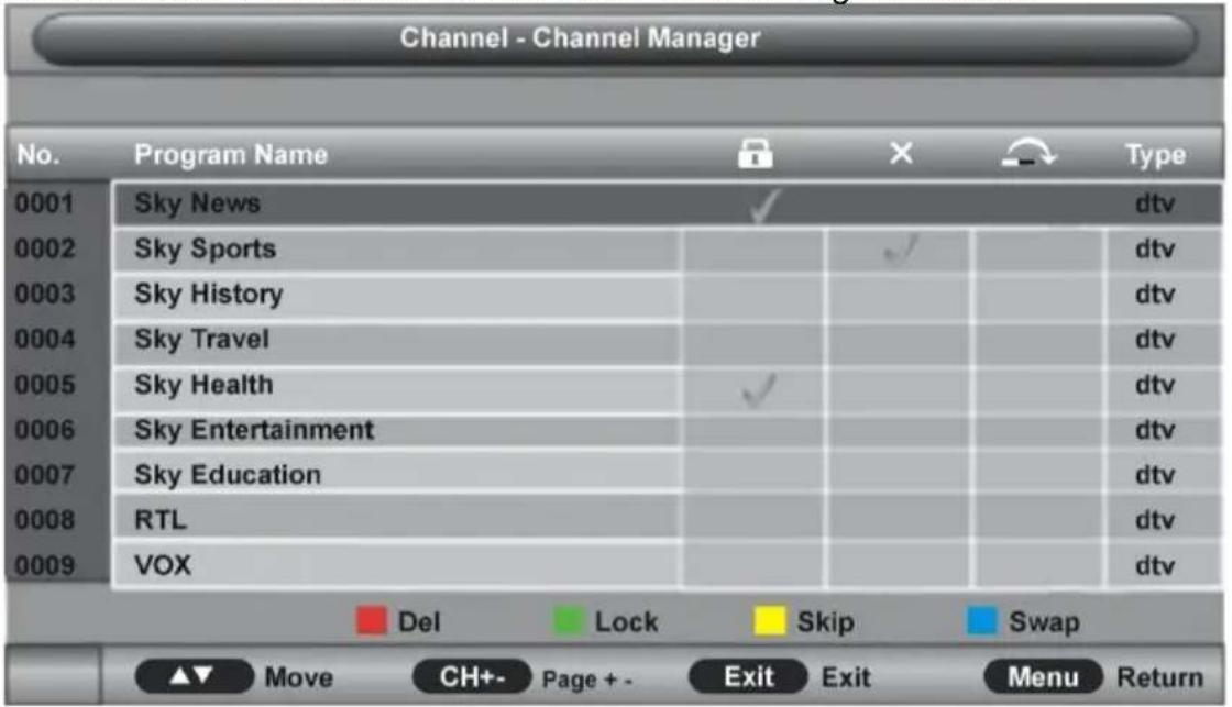 Jay-Tech LED TV 840CTS - Channel Management (Senderverwaltung) - 1
