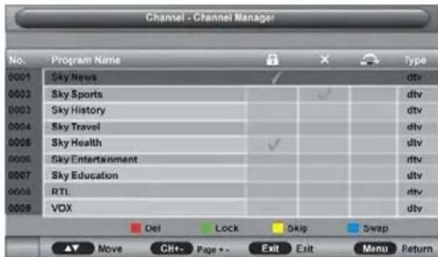 Jay-Tech LED TV JTC 19TT - Channel Management (Senderverwaltung) - 1