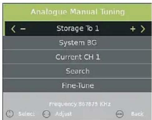 Jay-Tech 5055TT - Analogue Manual Tuning (Analoge manuelle Einstellung) (manuelle Suche nach analogen Kanälen) - 1