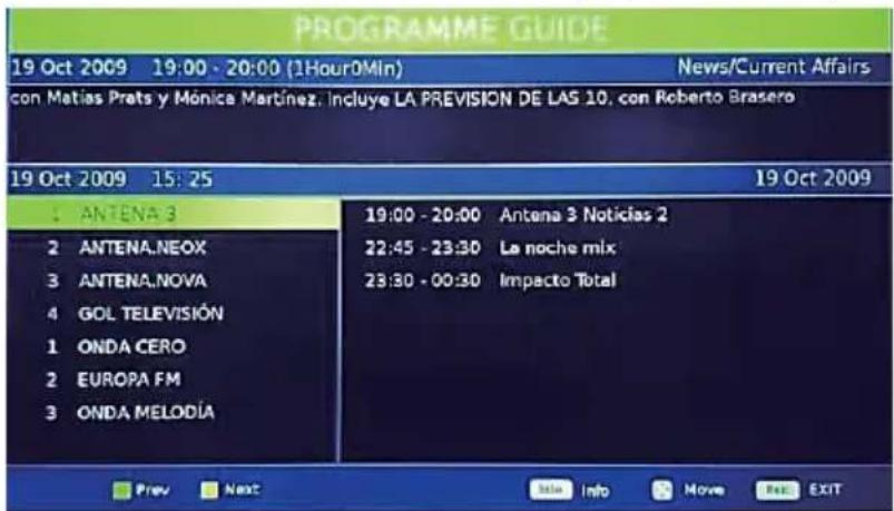 Jay-Tech 5055TT - MENÜ GUIDE (PROGRAMMZEITSCHRIFT) (EPG) - 1