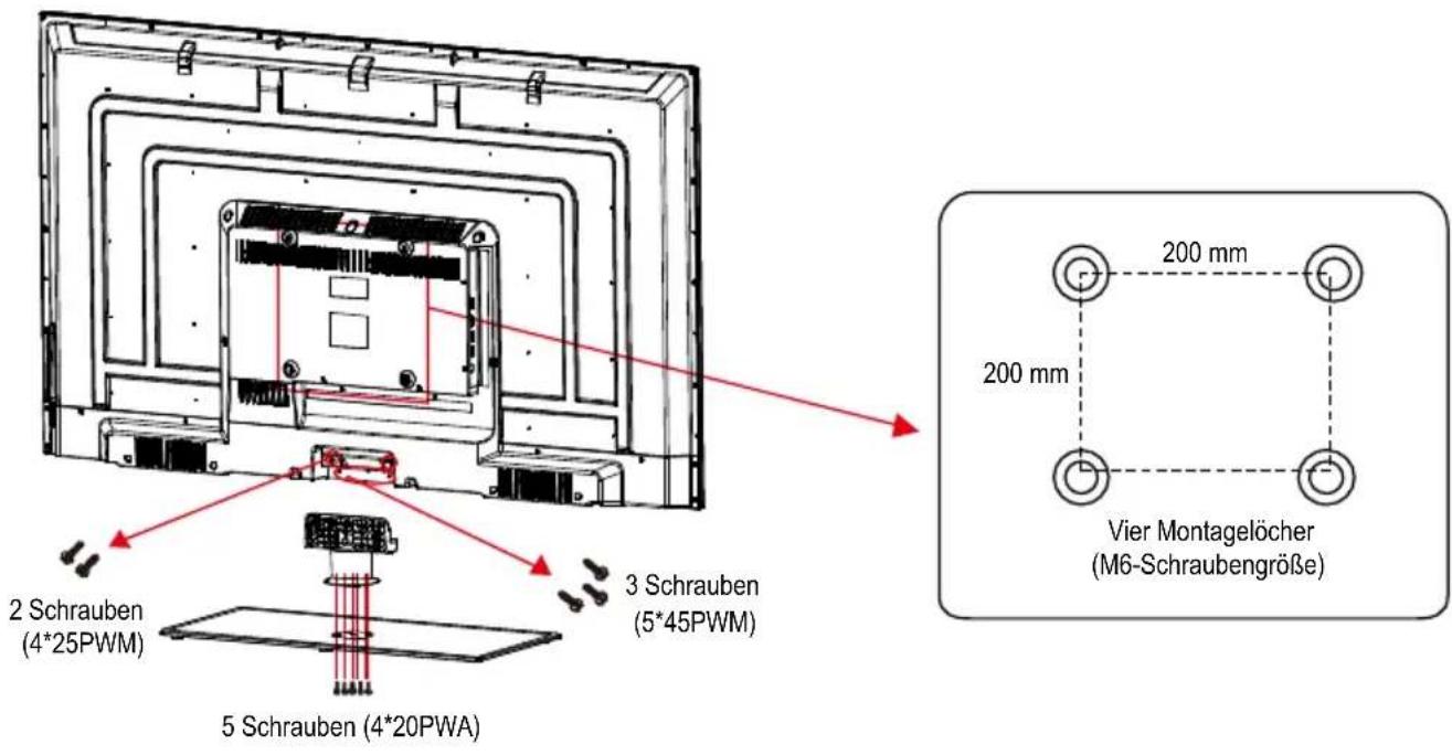 Jay-Tech 4050TT - TV-STÄNDER INSTALLIEREN / ENTFERNEN - 1