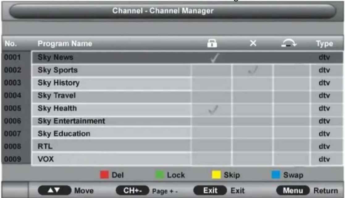 Jay-Tech Canox 241KL - Channel Management (Senderverwaltung) - 1