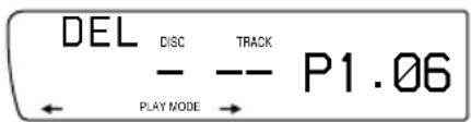 DEL DISC TRACK P1.06 PLAY MODE →