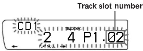 Track slot number CD1 2 4 P1.02 PLAY MODE