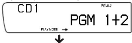 CD1 PGM1-2 PGM 1+2 PLAY MODE → ↓