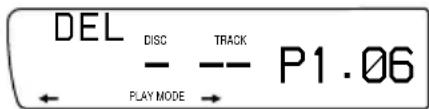 DEL DISC TRACK P1.06 PLAY MODE